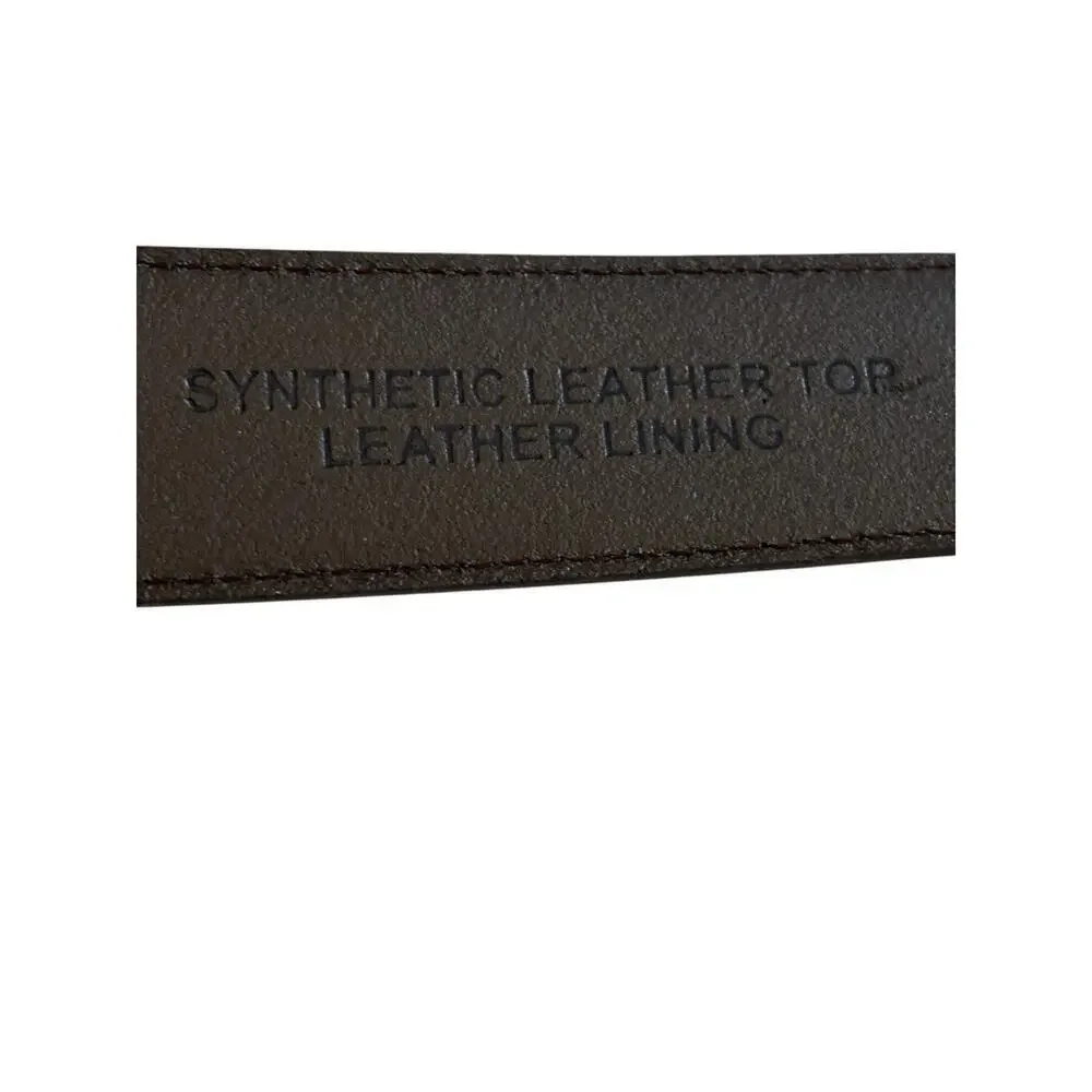 Columbia Synthetic Leather Top Leather Lining Belt 54 Brown NWT 17C002L4